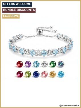 Sterling Silver Celtic Knot Tennis Bracelet 8CT Round Cut Adjustable